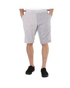 Thom Browne Light Grey Crispy Linen Low Rise Skinny Shorts