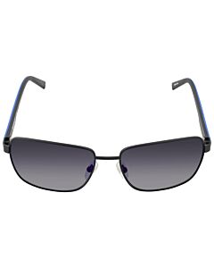 Timberland 58 mm Matte Black / Blue Stripe with Flash Sunglasses