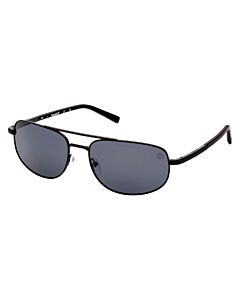 Timberland 61 mm Matte Black Sunglasses