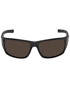 Timberland 61 mm Shiny Black with Black Rubber Sunglasses