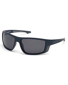 Timberland 62 mm Matte Blue with Gray Rubber / Smoke Sunglasses
