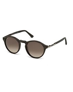 Tods 50 mm Shiny Dark Brown Sunglasses