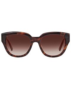 Tods 52 mm Red Havana Sunglasses