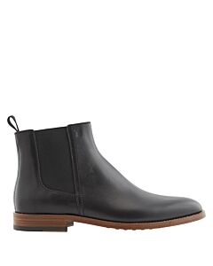Tods Men's Black Beatles Leather Ankle Boots