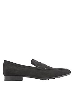 Tods Men's Black Suede Penny Loafers