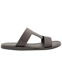 Tods Men's Dark Brown Sandals In Leather, Brand Size 5.5 ( US Size 6.5 )
