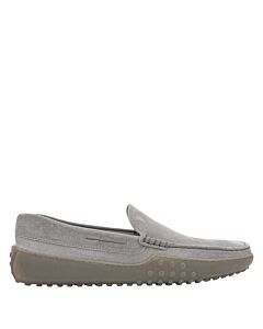Tods Men's Grey Suede Gommino Loafers