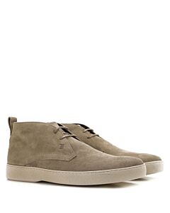 Tods Men's Suede Ankle Boots in Light Mole
