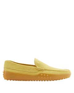 Tods Men's Yellow Suede Gommino Loafers