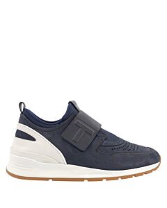 Tods Suede And Fabric Velcro Strap Sneakers
