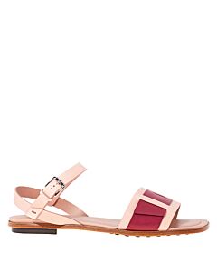 Tods Womens Sandals in Powder/Medium Red