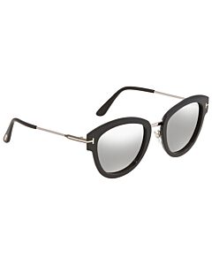 Tom Ford Mia 52 mm Shiny Light Ruthenium Sunglasses