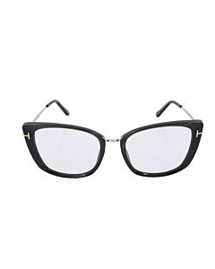 Tom Ford 53 mm Shiny Black/Rose Gold/T Logo Eyeglass Frames