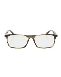 Tom Ford 54 mm Shiny Striped Black Havana Eyeglass Frames