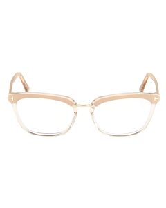 Tom Ford 54 mm Shiny & Transparent Antique Pink/Rose Golds Eyeglass Frames