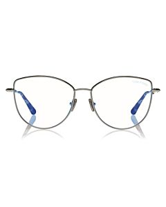 Tom Ford 55 mm Shiny Palladium/Vintage Lilac Havana/Blue Eyeglass Frames