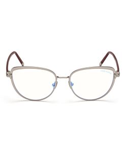 Tom Ford 55 mm Shiny Palladium;Vintage Rose Havana Eyeglass Frames