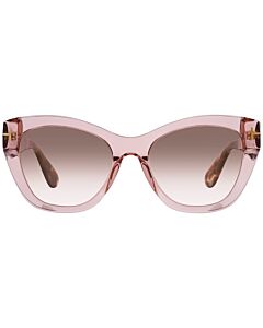 Tom Ford 56 mm Transparent Pink Sunglasses