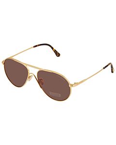 Tom Ford 58 mm Shiny Gold Sunglasses