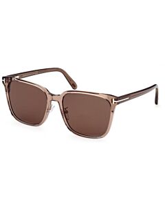 Tom Ford 59 mm Transparent Brown Sunglasses