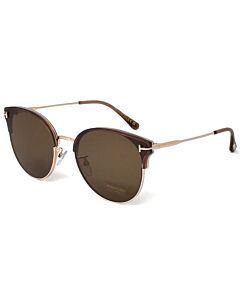 Tom Ford 61 mm Transparent Brown/Rose Gold Sunglasses