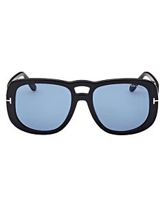 Tom Ford Billie 56 mm Shiny Black Sunglasses