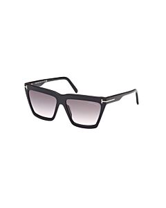 Tom Ford Eden 56 mm Shiny Black Sunglasses