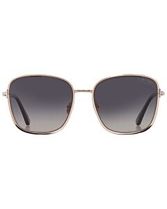 Tom Ford Fern 57 mm Shiny Rose Gold Sunglasses