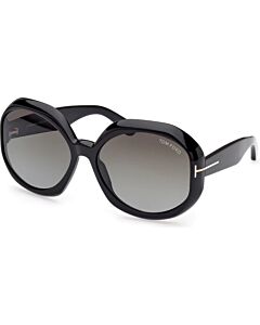 Tom Ford Georgia 62 mm Shiny Black Sunglasses