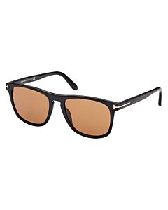 Tom Ford Gerard 56 mm Shiny Black Sunglasses