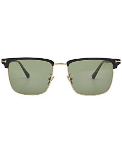 Tom Ford Hudson 55 mm Shiny Black/Gold Sunglasses