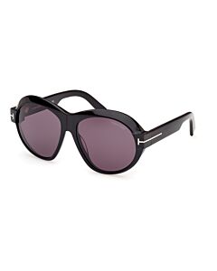 Tom Ford Inger 59 mm Shiny Black Sunglasses