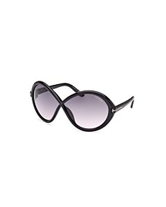 Tom Ford Jada 68 mm Shiny Black Sunglasses