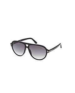 Tom Ford Jeffrey 59 mm Shiny Black Sunglasses