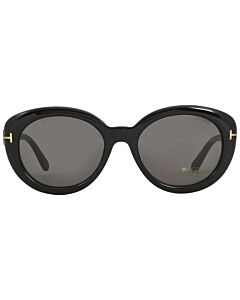 Tom Ford Lily 55 mm Shiny Black Sunglasses