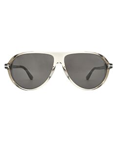 Tom Ford Marcus 60 mm Shiny Transparent Light Brown Sunglasses
