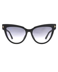Tom Ford Nadine 57 mm Shiny Black Sunglasses