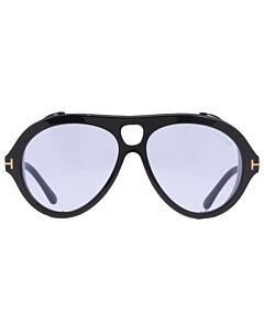 Tom Ford Neughman 60 mm Shiny Black Sunglasses