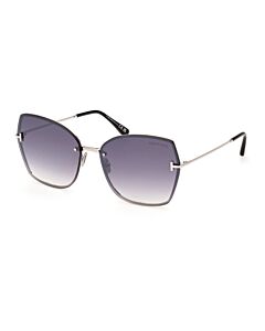 Tom Ford Nickie 62 mm Shiny Palladium Sunglasses