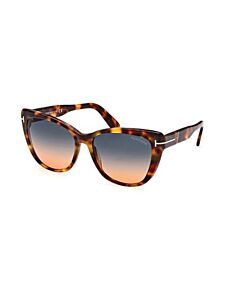 Tom Ford Nora 57 mm Havana Sunglasses