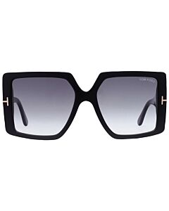 Tom Ford Quinn 57 mm Shiny Black Sunglasses