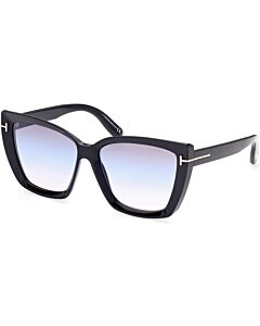 Tom Ford Scarlet 57 mm Shiny Black Sunglasses