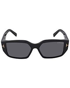 Tom Ford Silvano 56 mm Shiny Black Sunglasses