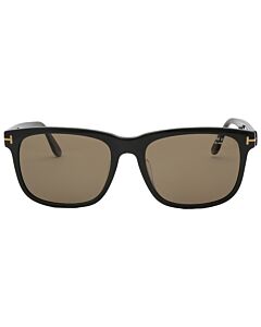 Tom Ford Stephenson 56 mm Shiny Black Sunglasses