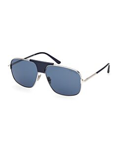 Tom Ford Tex 62 mm Shiny Palladium Sunglasses