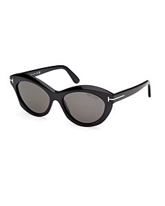 Tom Ford Toni 55 mm Shiny Black Sunglasses