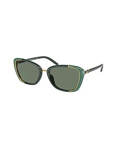 Tory Burch 54 mm Green/Gold Sunglasses