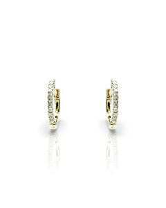 Tresorra 14K Yellow Gold Diamond Hoop Earrings
