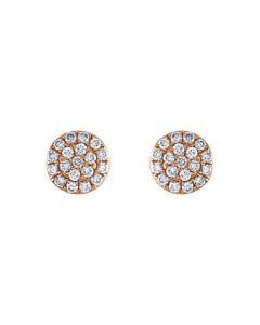 Tresorra 18K Rose Gold Diamond Medium Cluster Earrings