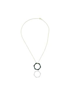 Tresorra 18K Yellow Gold Hexagon Malachite Ring/NecklaceRing Size: 5.75Length: 16 inches